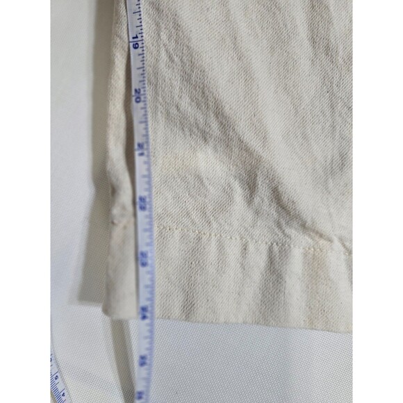 Zara Linen-Cotton  Women's Wide Leg Ivory Pants Size L - Picture 5 of 7